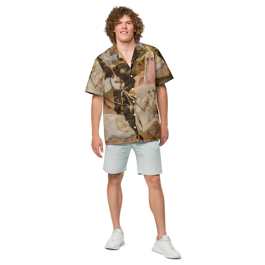 Saint George & The Dragon Backpack Button Shirt