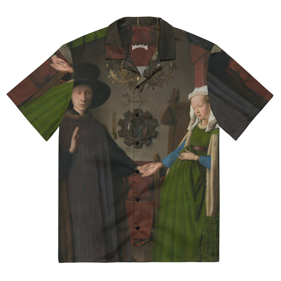 Arnolfini Portrait Jan van Eyck Button Shirt