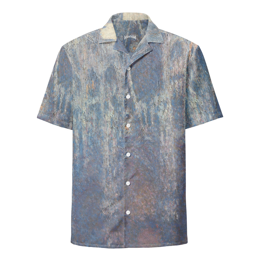 Rouen Cathedral Morning Light Monet Button Shirt